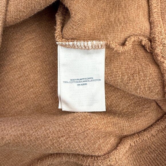 Lands’ End Men’s Quarter Zip Cotton Sweater Beige Size L | Mock Neck Neutral - Picture 5 of 9